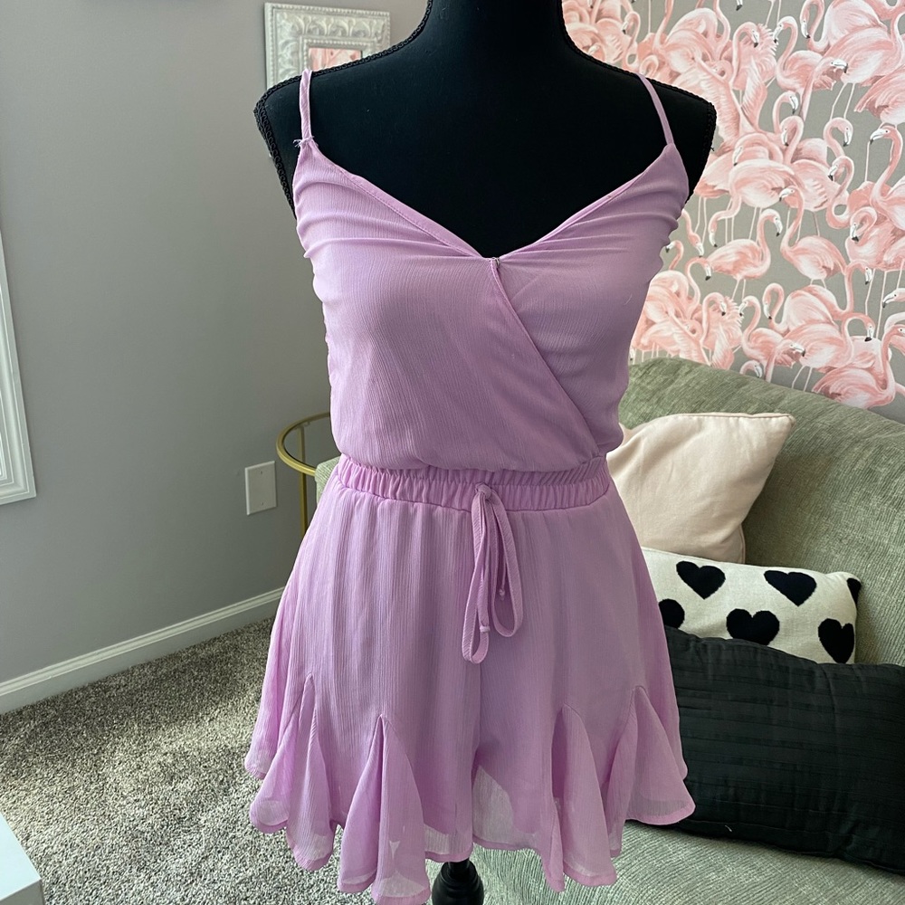 Purple pink romper XS